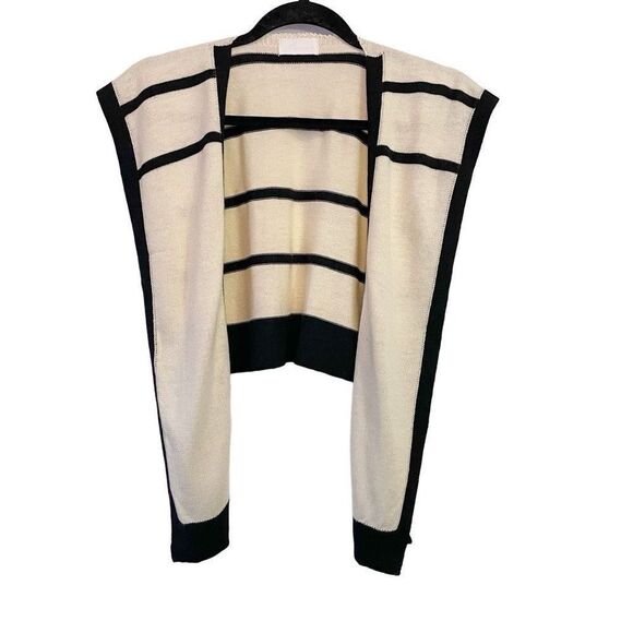 Wool blend Preppy Striped Knitted Shawl Elegant Warm Wrap Long S… - Picture 2 of 7